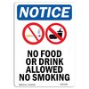 Signmission OSHA Sign, 10" H, Aluminum, No Food Or Drink Allowed Sign With Symbol, Portrait, V-14581 OS-NS-A-710-V-14581